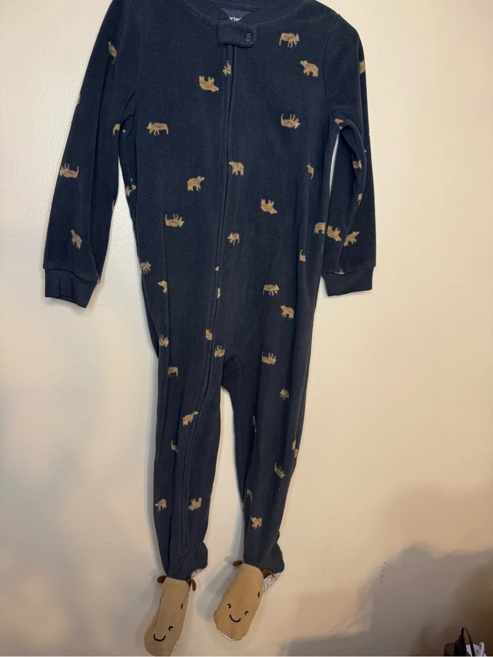LOT OF 2 Carters Fleece Sleepers Pajamas Toddler Boys 3T